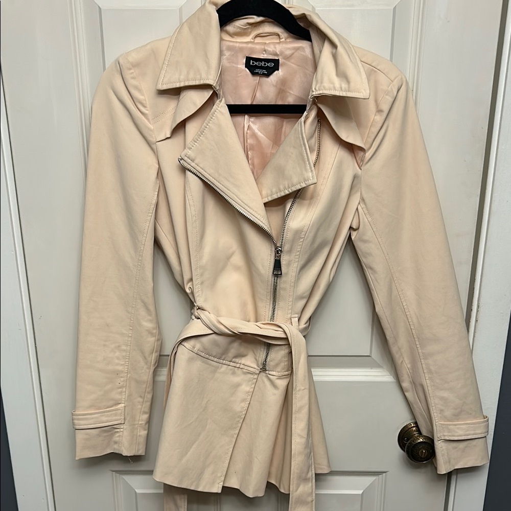 Bebe Women's light pink Belted Jacket